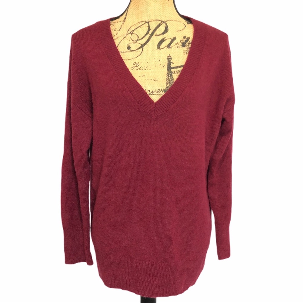 Aritzia Group by Babaton Cashmere Burgundy Sweater